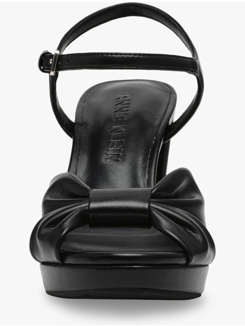 Anne Klein Valentine Sandal Memory Foam VALE05F9 Black Fawn Women's Size 7.5 M